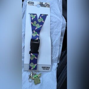 Star Wars Lanyard Mandalorian Baby Yoda Grogu. Break Away Style. NEW